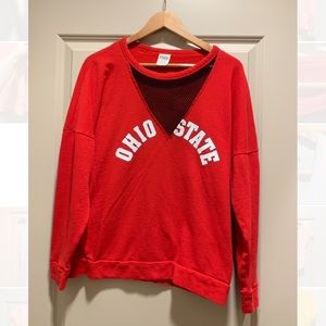 Ohio State Mesh Crew Neck Sweatshirt